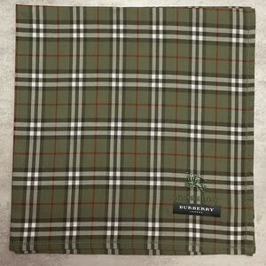 Burberry Olive Checkered Handkerchief